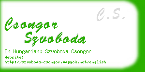 csongor szvoboda business card